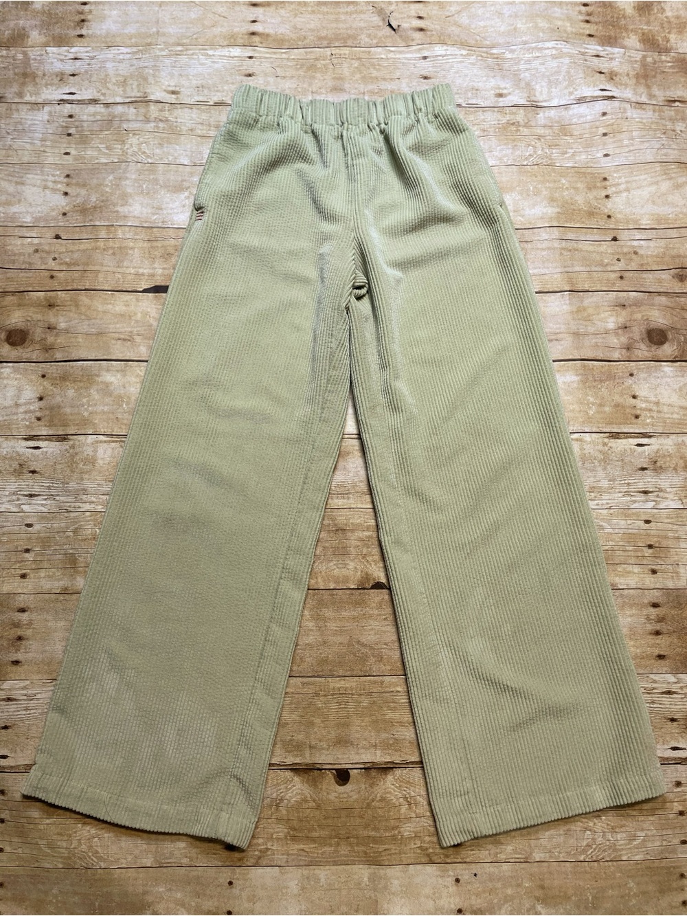 Urban Outfitters BDG Blaine Puddle Corduroy Wide Leg Pants In Lime Green